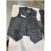 Image 3 : LEATHER CHAPS AND VEST, VEST IS SIZE XL