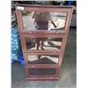 Image 1 : LAWYERS BOOKCASE IN DARK FINISH WITH 4 GLASS DOORS