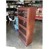 Image 2 : LAWYERS BOOKCASE IN DARK FINISH WITH 4 GLASS DOORS