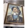 Image 1 : FISHERMAN OIL PAINTING SIGNED HARROLD