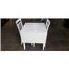 Image 1 : WHITE DROP SIDE DINETTE TABLE WITH 2 CHAIRS