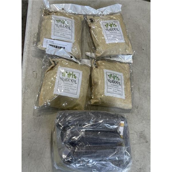 NEW CHARCOAL FILTER BAGS AND 4 AIR PURIFIER BAGS