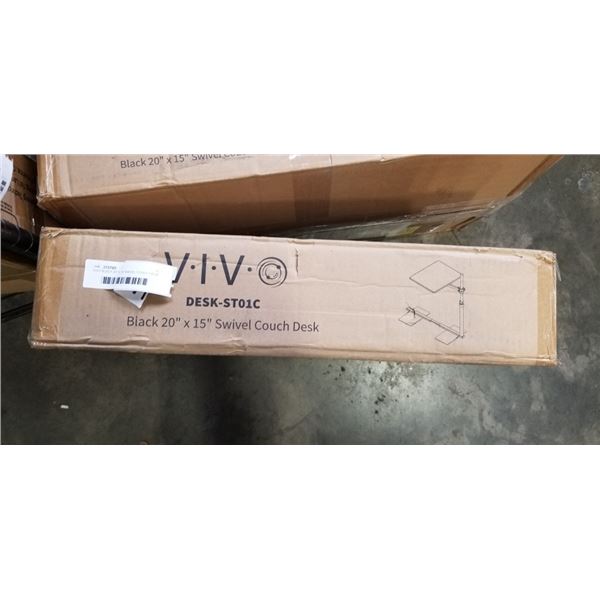 VIVO BLACK 20" X 15" SWIVEL COUCH DESK