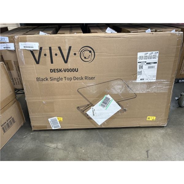 VIVO BLACK SINGLE TOP DESK RISER