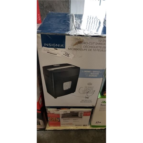 INSIGNIA 10 SHEET MICRO CUT PAPER SHREDDER - TESTED WORKING