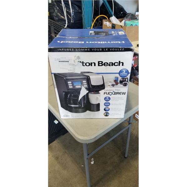 HAMILTON BEACH FLEX BREW TRIO 12-CUP COFFEE MAKER - TESTED WORKING, RETAIL $119