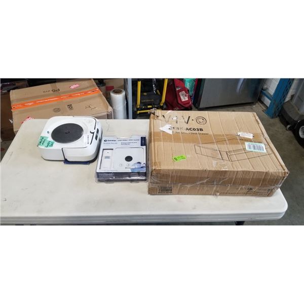 VIVO UNDERDESK DRAWER, DRIVEWAY ALARM, AND ROBOT VACUUM