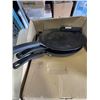Image 1 : WOOD CHEF CUTTING BOARD, TFAL FRYING PANS, BAMBOO DRAWER CUTLERY DIVIDER AND CAST IRON SKILLET