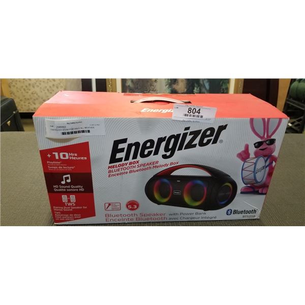 ENERGIZER BT258 PORTABLE ALL WEATHER RECHARGEABLE SPEAKER W/ POWER BANK AND WIRED MIC - TESTED WORKI