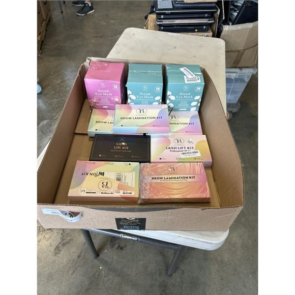 3 BLOOMORA STEAM EYE MASK KITS AND 7 BROW LAMINATION KITS