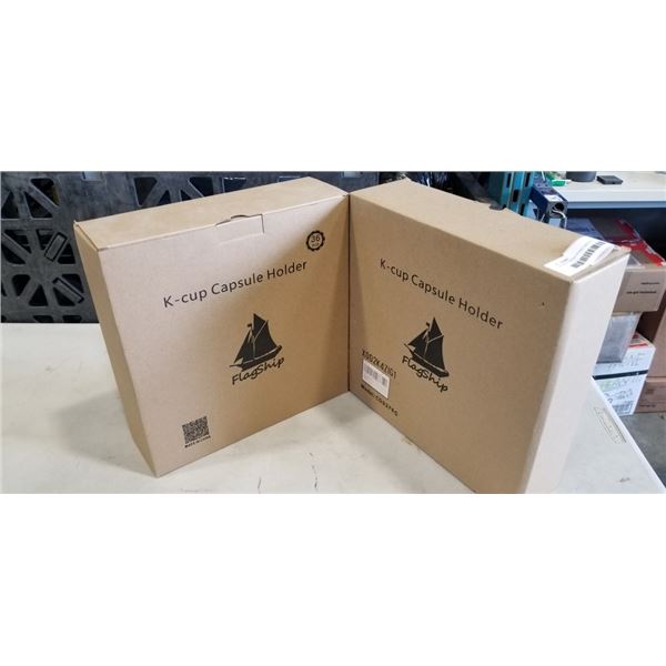 2 KEURIG COFFEE STAND AND POD HOLDERS