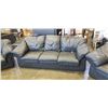 Image 3 : BLACK LEATHER SOFA, BLACK LEATHER LOVE SEAT AND BLACK LEATHER CHAIR
