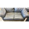 Image 5 : BLACK LEATHER SOFA, BLACK LEATHER LOVE SEAT AND BLACK LEATHER CHAIR