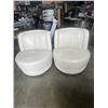 Image 1 : PAIR OF WHITE LEATHER CHAIRS