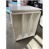 Image 3 : LARGE WHITE DESK W/ SIDE STORAGE SHELVES