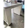 Image 5 : LARGE WHITE DESK W/ SIDE STORAGE SHELVES