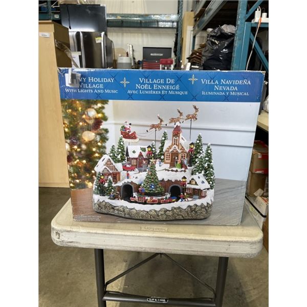 SNOWY HOLIDAY VILLAGE CHRISTMAS DECORATION