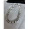 Image 3 : NEW PLATINUM PLATED 14.0MM ICED OUT CUBAN LINK NECKLACE 18" LONG