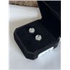 Image 3 : NEW PLATINUM PLATED 0.6CT EACH SIMULATED DIAMOND (CZ) HALO STUD EARRINGS