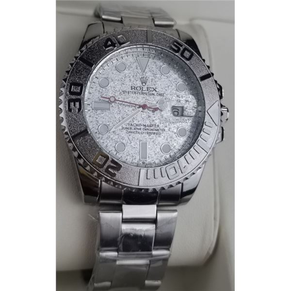 ROLEX YACHT-MASTER SILVER DIAL SILVER BEZEL - UNAUTHENTIC