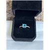 Image 1 : NEW PLATINUM PLATED 1.5CT CUSHION CUT BLUE SIMULATED DIAMOND (CZ) CHANEL RING SIZE 7