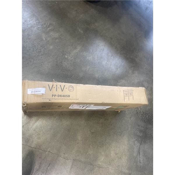 VIVO BLACK CLAMP-ON PEGBOARD WITH MONITOR MOUNTS & SHELF
