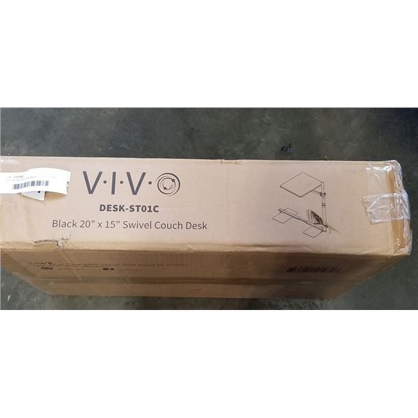 VIVO BLACK 20" X 15" SWIVEL COUCH DESK