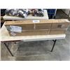 Image 1 : VIVO DARK WALNUT/BLACK MOBILE EASEL TV STAND WITH SHELF