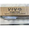 Image 3 : VIVO DARK WALNUT/BLACK MOBILE EASEL TV STAND WITH SHELF
