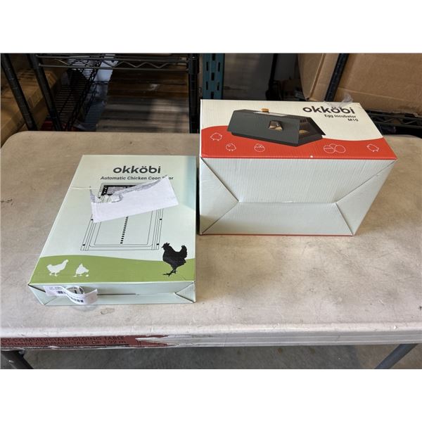 NEW OKKOBI EGG INCUBATOR (M10) AND OKKOBI AUTOMATIC CHICKEN COOP DOOR
