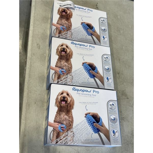 3 AQUAPAW PRO PET GROOMING TOOLS