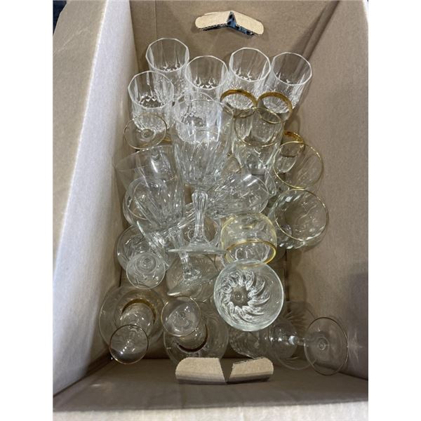 APPROX 20 PIECES CRYSTAL STEMWARE