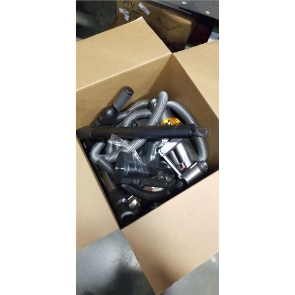 BOX OF VARIOUS VACUUM PARTS
