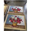Image 2 : 2 SIGNED OIL PAINTINGS AND 2 NEEDLE POINTS