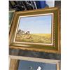 Image 4 : 2 SIGNED OIL PAINTINGS AND 2 NEEDLE POINTS