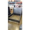 Image 1 : GREY LEATHER QUEENSIZE PLATFORM BEDFRAME