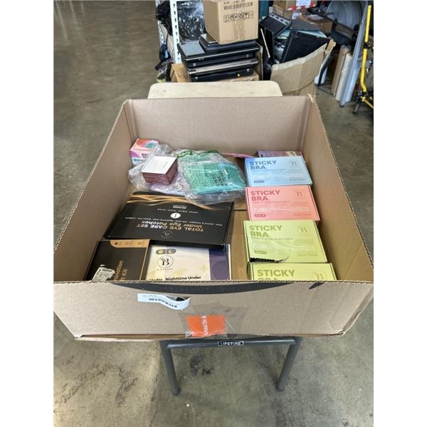 TRAY OF ASSORTED STICKY BRAS, LASH KITS, EYE PATCHES OF