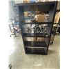 Image 1 : BLACK 6FT BOOKSHELF - 40" WIDE AND 15" DEEP SHELVES