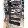 Image 4 : BLACK 6FT BOOKSHELF - 40" WIDE AND 15" DEEP SHELVES