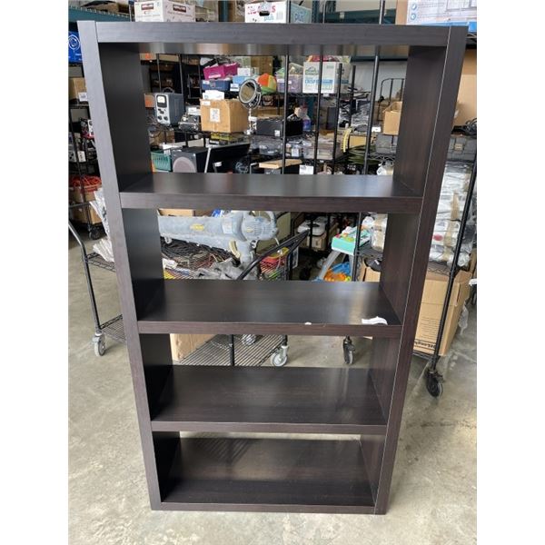 BLACK 6FT BOOKSHELF - 40" WIDE AND 15" DEEP SHELVES