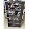 Image 1 : BLACK 6FT BOOKSHELF - 40" WIDE AND 15" DEEP SHELVES