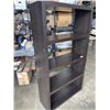 Image 2 : BLACK 6FT BOOKSHELF - 40" WIDE AND 15" DEEP SHELVES