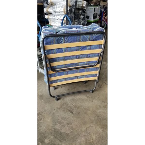 SINGLE SIZE FOLDING COT W/ MATTRESS