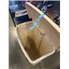 Image 4 : NEW RUBBERMAID SLIM JIM 68L STEP ON GARBAGE CONTAINER. BEIGE, BROKEN LID