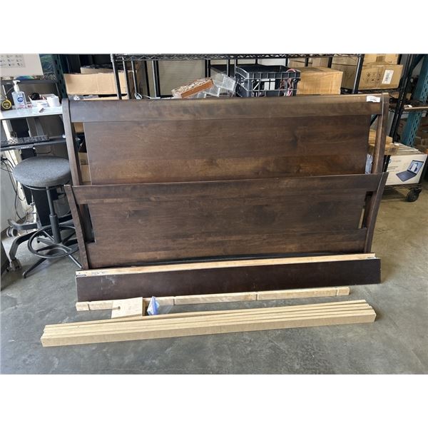 SOLID WOOD DARK CHOCOLATE KINGSIZE BEDFRAME