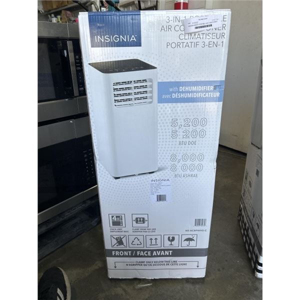 INSIGNIA 8000BTU PORTABLE AIR CONDITIONER - TESTED WORKING, RETAIL $499