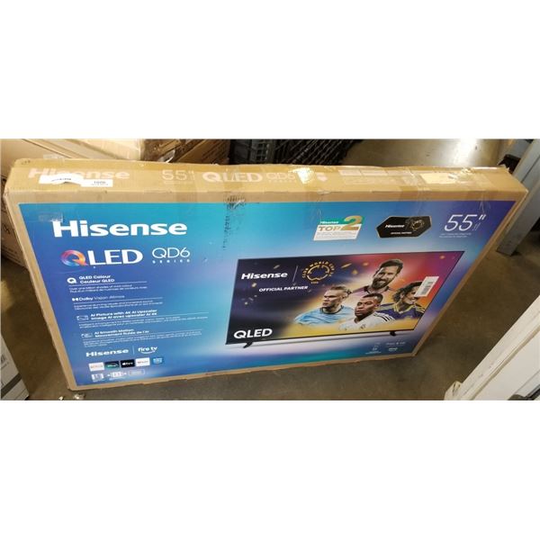 HISENSE 55" QLED QD6 SERIES TV - TESTED WORKING, COMPLETE