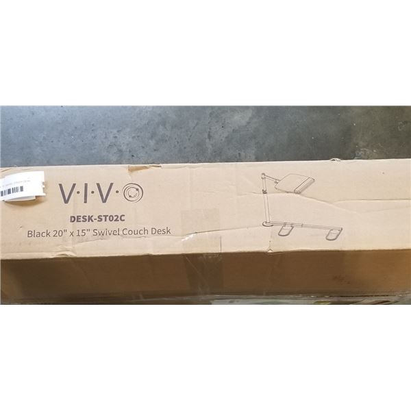 VIVO BLACK 20" X 15" SWIVEL COUCH DESK