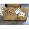 Image 1 : VIVO BLACK ADJUSTABLE PC CART WITH STORAGE