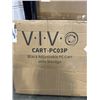 Image 3 : VIVO BLACK ADJUSTABLE PC CART WITH STORAGE